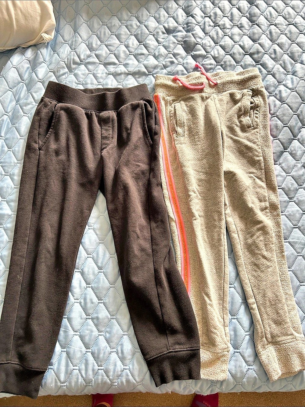 Athletic Works Girls Jogger Pants 2-Pack Black & Gray Size 6/7